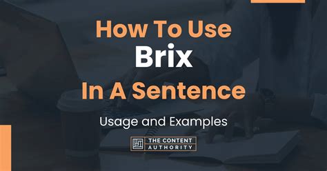 how to use brix